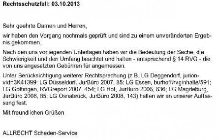 Allrecht kürzt